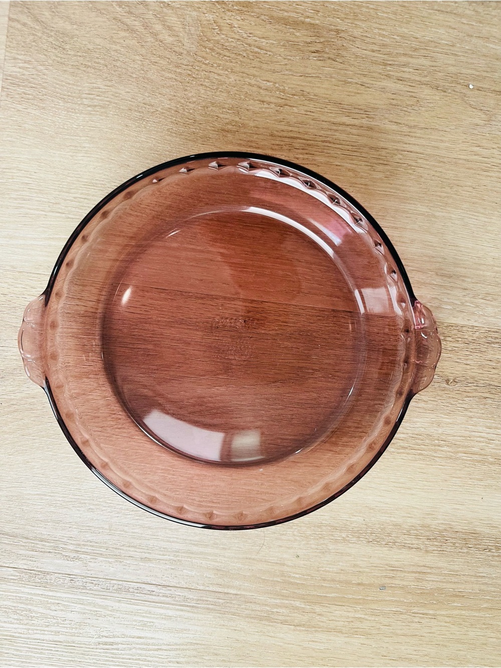 Pyrex‎ Rose Glass Pie Dish